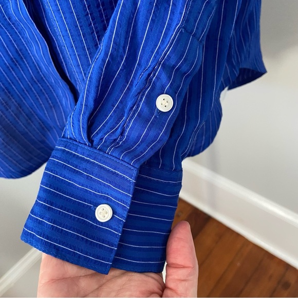 J.Crew Textured drapey button-up shirt BY680 size Small - Picture 5 of 11